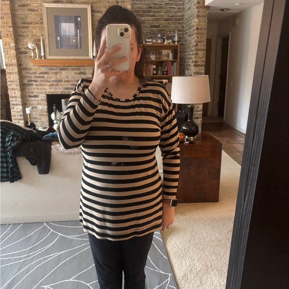 Vintage The Limited 1990s Black Tan Long Sleeve Top - Picture 11 of 13